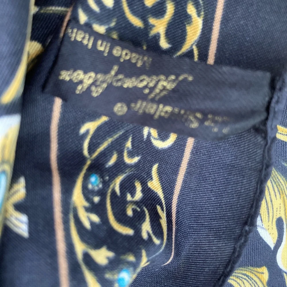 Gold, black and brown scarf